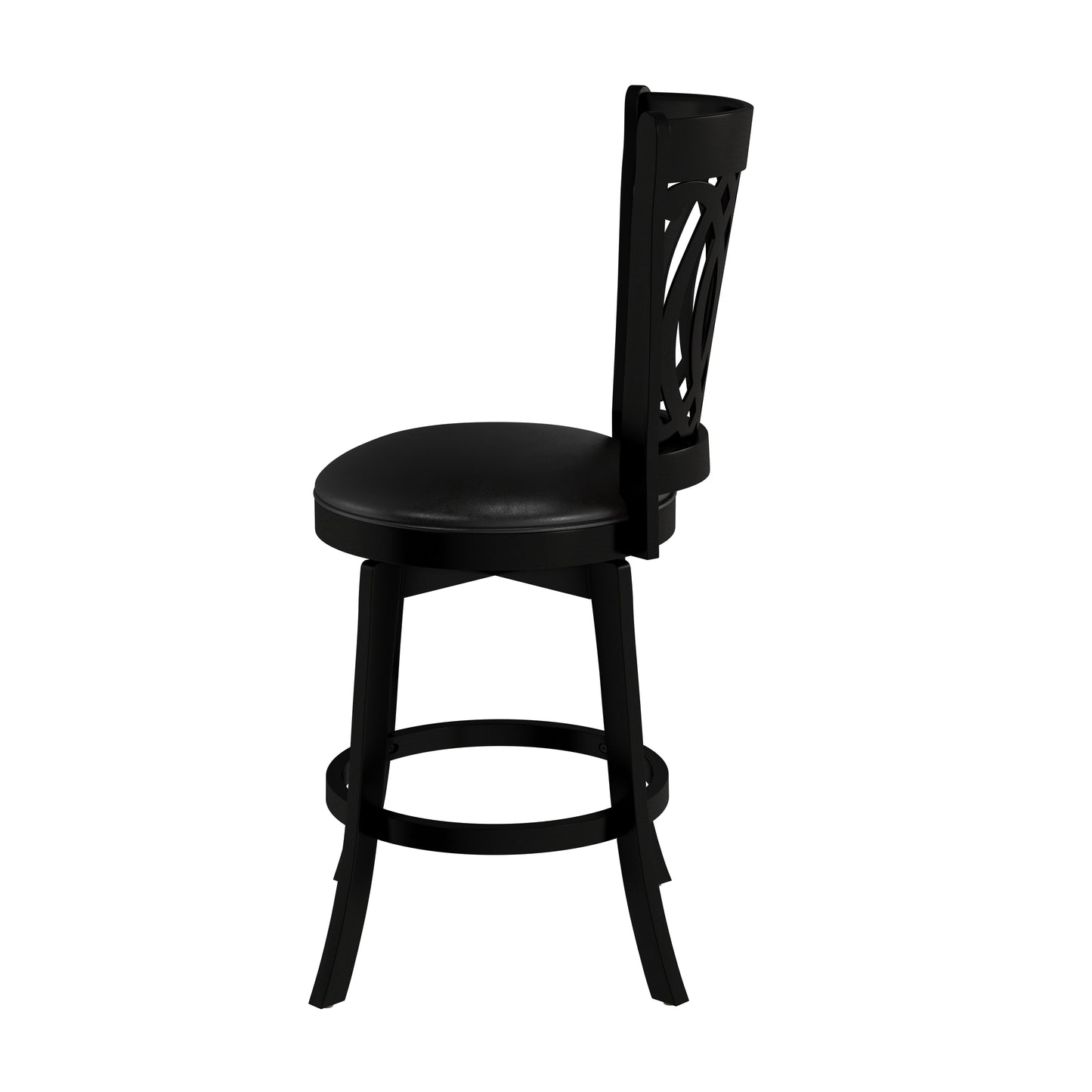 Hillsdale Furniture Van Draus Wood Counter Height Swivel Stool, Black