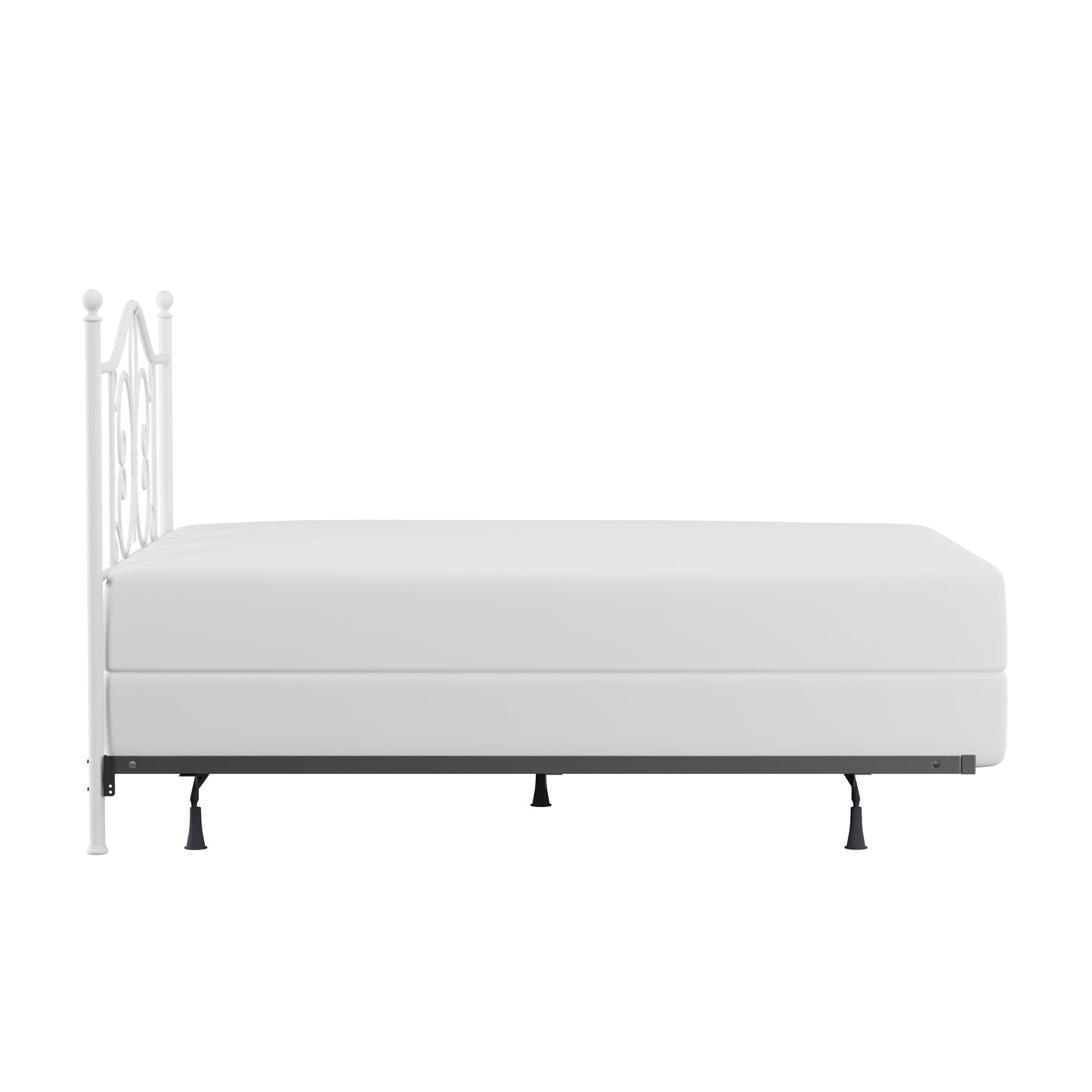 Hillsdale Furniture Ruby Full/Queen Metal Headboard with Frame, Textured White