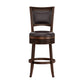 Hillsdale Furniture Lockefield Wood Bar Height Swivel Stool, Brown Cherry