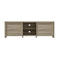 Living Essentials by Hillsdale Handerson 74 Inch Wood Entertainment Console, Dark Oak Finish