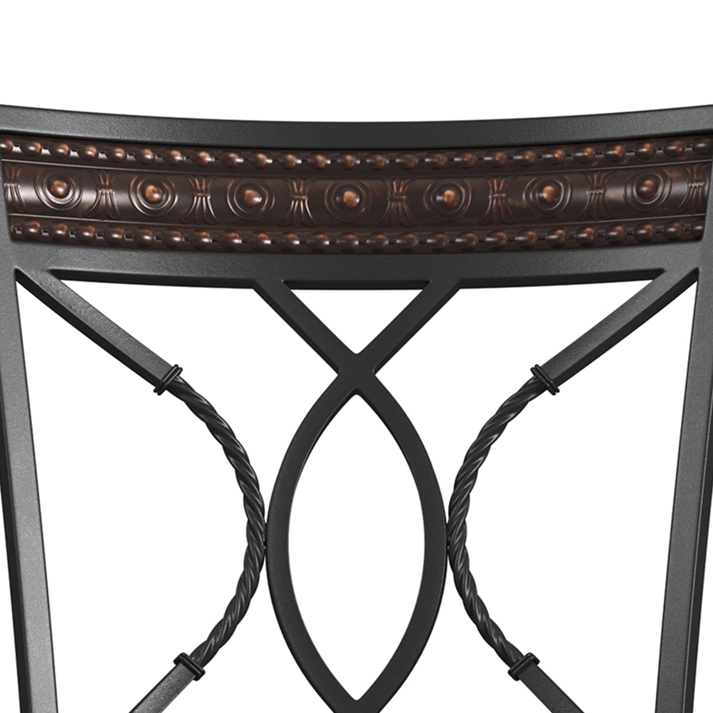 Hillsdale Furniture Kirkham Metal Counter Height Stool, Black Silver