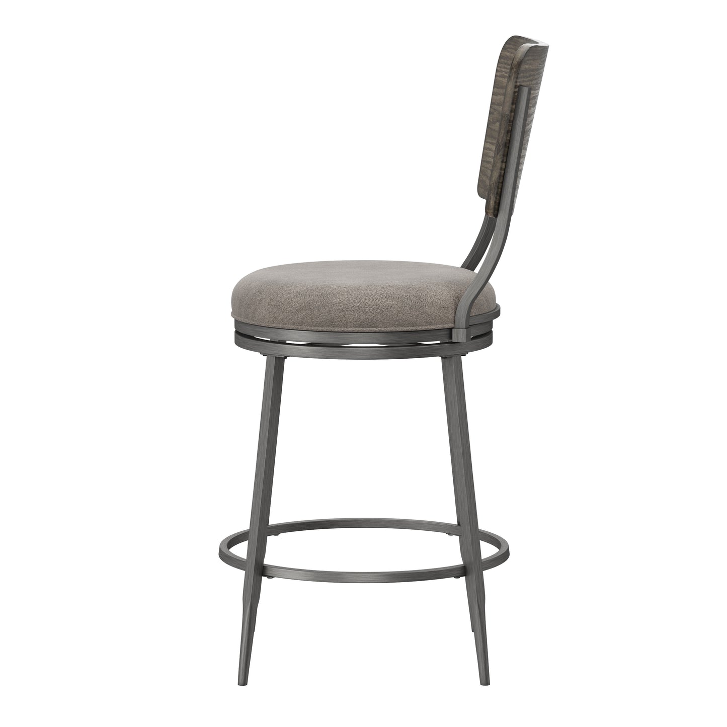 Hillsdale Furniture Garren Metal Counter Height Swivel Stool, Rubbed Pewter