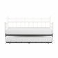 Hillsdale Furniture Providence Metal Twin Daybed with Roll Out Trundle, Soft White