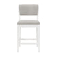 Hillsdale Furniture Clarion Wood and Upholstered Panel Back Counter Height Stool, Sea White