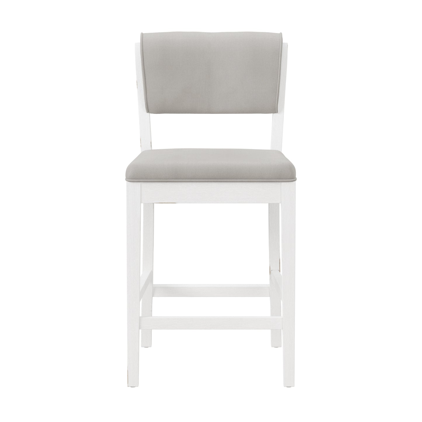 Hillsdale Furniture Clarion Wood and Upholstered Panel Back Counter Height Stool, Sea White