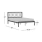 Hillsdale Furniture Naomi Queen Metal Bed, Gray