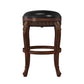 Hillsdale Furniture Fleur De Lis Wood Backless Bar Height Swivel Stool, Distressed Cherry with Copper Highlights