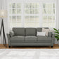 Living Essentials by Hillsdale Grant River Upholstered Sofa with 2 Pillows, Stone