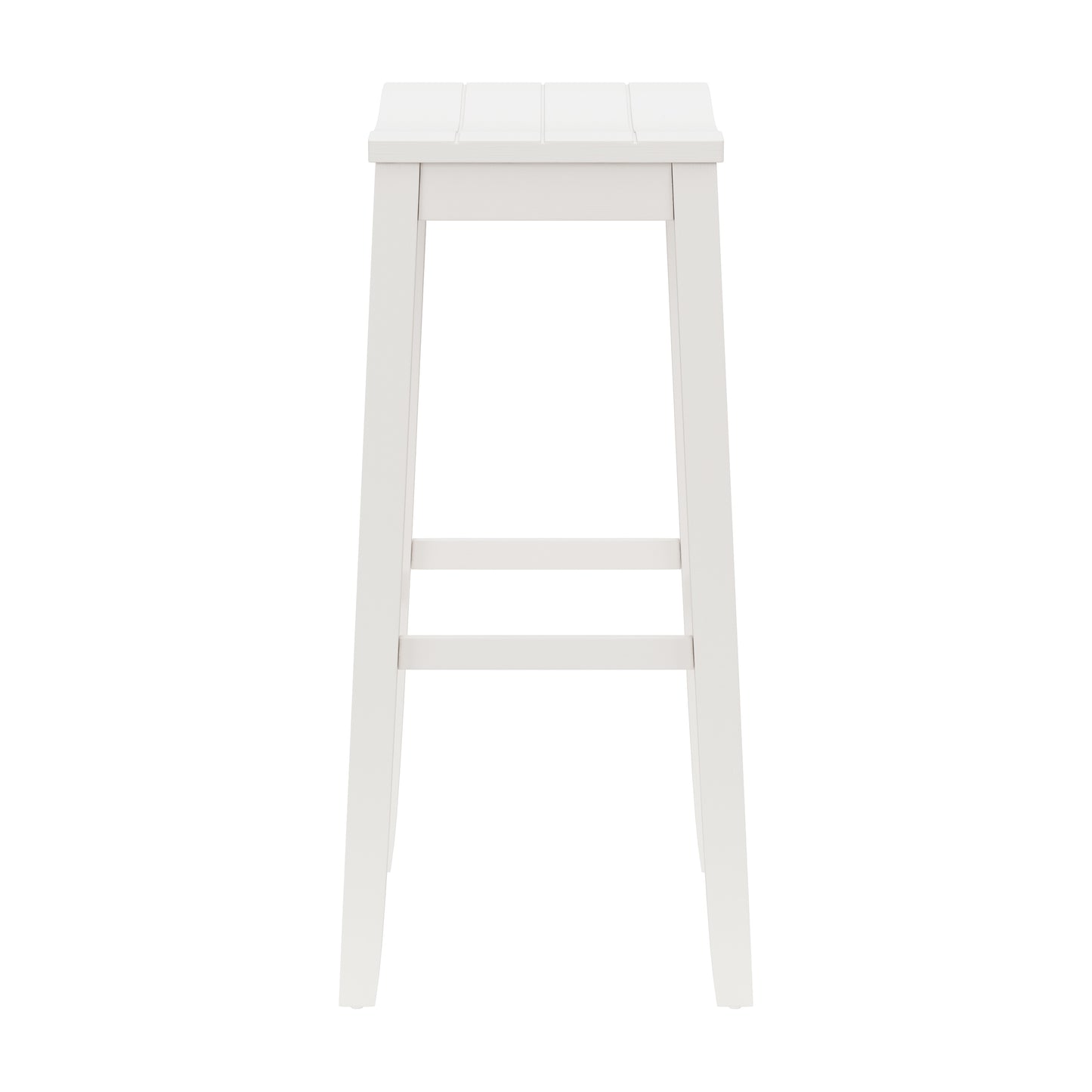 Hillsdale Furniture Fiddler Wood Backless Bar Height Stool, White