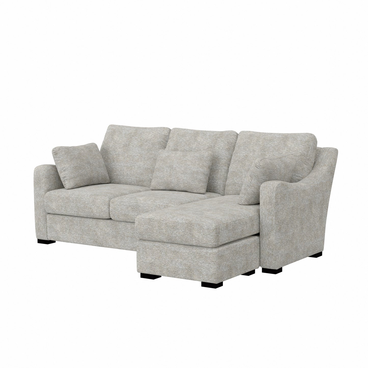 Hillsdale Furniture York Upholstered Sectional Chaise, Stone