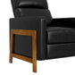 Hillsdale Furniture Garnett Modern Faux Leather Recliner, Black