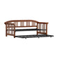 Hillsdale Furniture Dorchester Wood Daybed with Twin Roll Out Trundle, Walnut