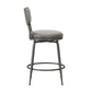 Hillsdale Furniture Baltimore Metal and Upholstered Swivel Counter Height Stool, Charcoal