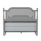 Hillsdale Furniture Melanie Wood and Cane Queen Bed, French Gray