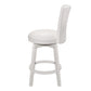 Hillsdale Furniture Gianna Wood Counter Height Swivel Stool with Upholstered Back, White