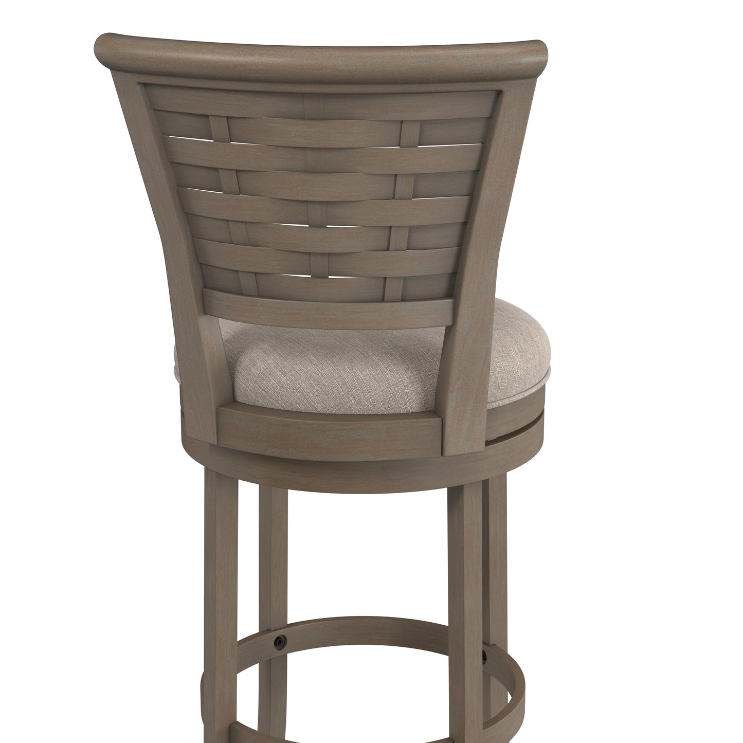 Hillsdale Furniture Thredson Wood Bar Height Swivel Stool, Light Antique Gray wash