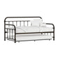 Hillsdale Furniture Kirkland Metal Twin Daybed with Roll Out Trundle, Dark Bronze