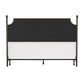 Hillsdale Furniture McArthur King Metal and Upholstered Canopy Bed, Bronze with Linen Stone Fabric