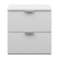 Hillsdale Living Essentials Delmar Wood 2 Drawer Nightstand, Set of 2, Matte White