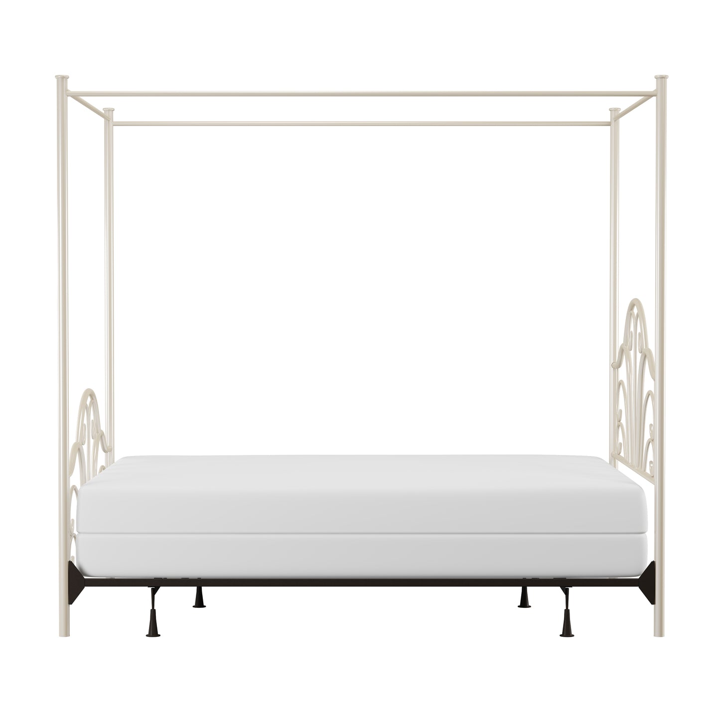 Hillsdale Furniture Dover Queen Metal Canopy Bed, Cream