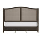 Hillsdale Furniture Sausalito Wood and Cane King Bed, Oiled Bronze