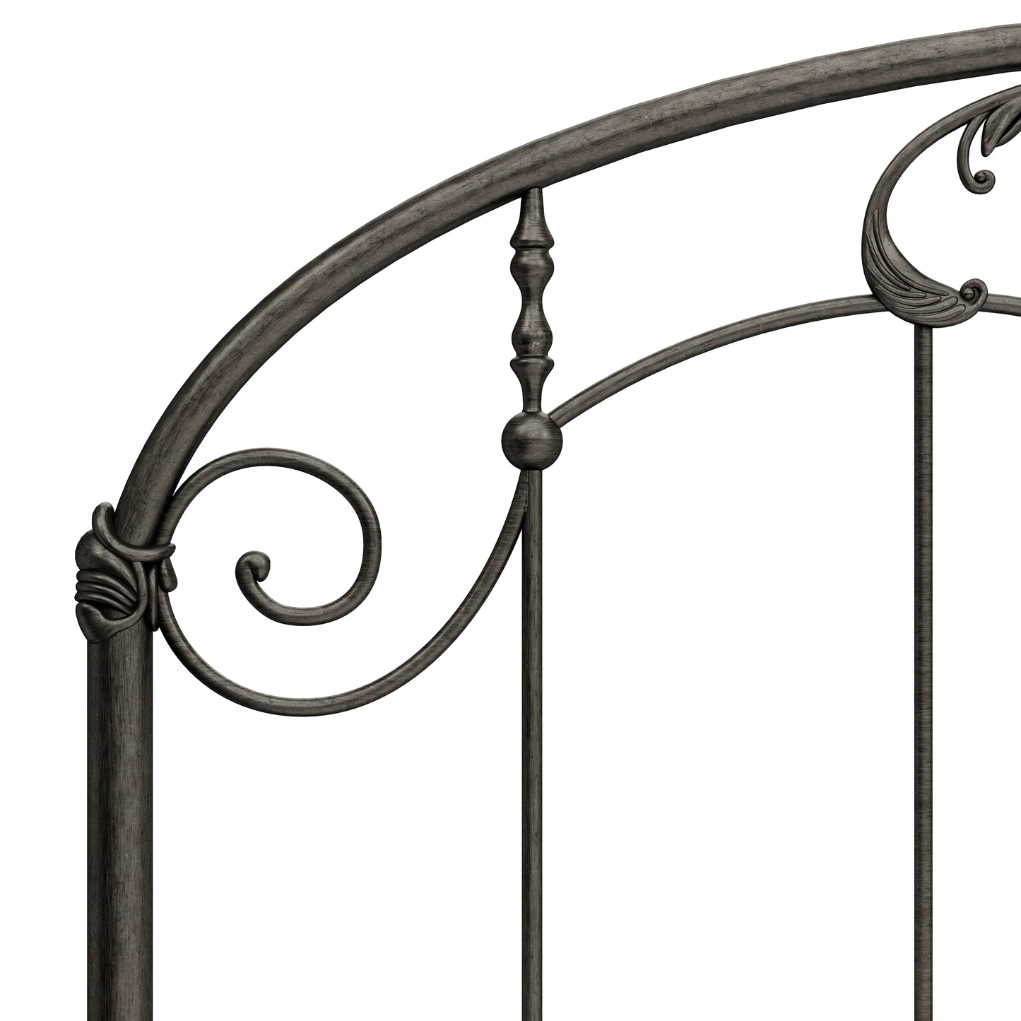 Hillsdale Furniture Jacqueline Metal Full/Queen Headboard with Frame, Old Brushed Pewter