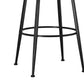 Hillsdale Furniture Queensridge Metal Swivel Bar Height Stool, Black with Silver