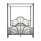 Hillsdale Furniture Dover Queen Metal Canopy Bed, Textured Black