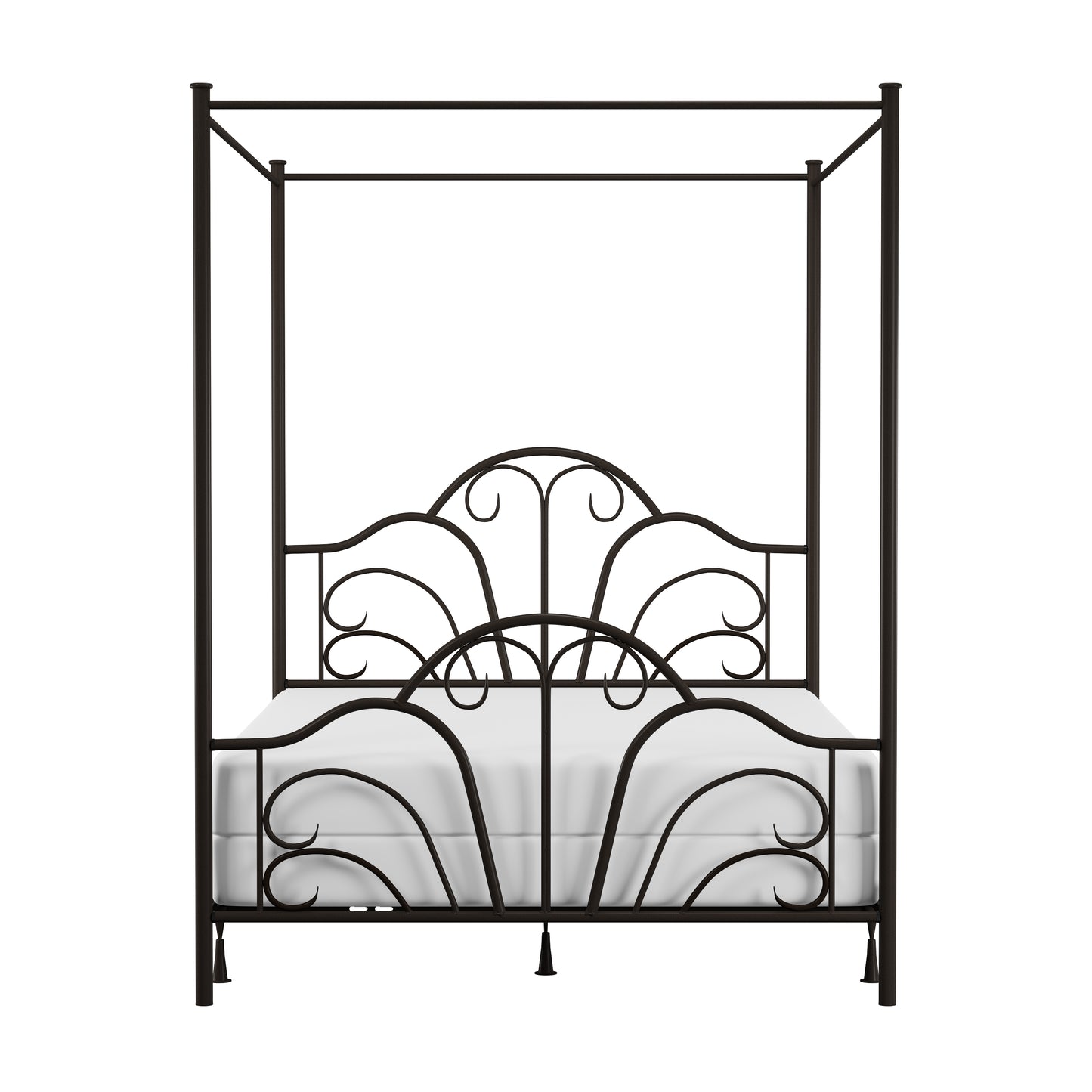 Hillsdale Furniture Dover Queen Metal Canopy Bed, Textured Black