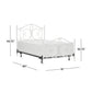 Hillsdale Furniture Ruby Queen Metal Bed, Textured White