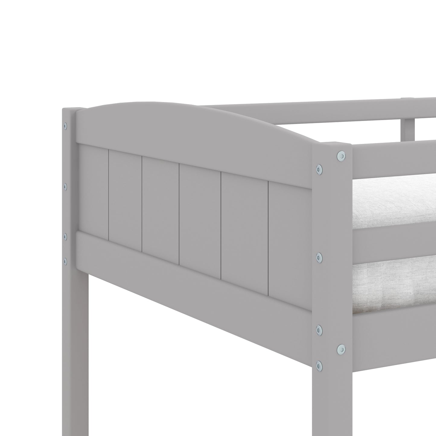 Living Essentials by Hillsdale Alexis Wood Arch Twin Loft Bed, Gray