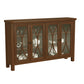 Hillsdale Furniture Bayside Wood 4 Door Console Cabinet, Rustic Mahogany