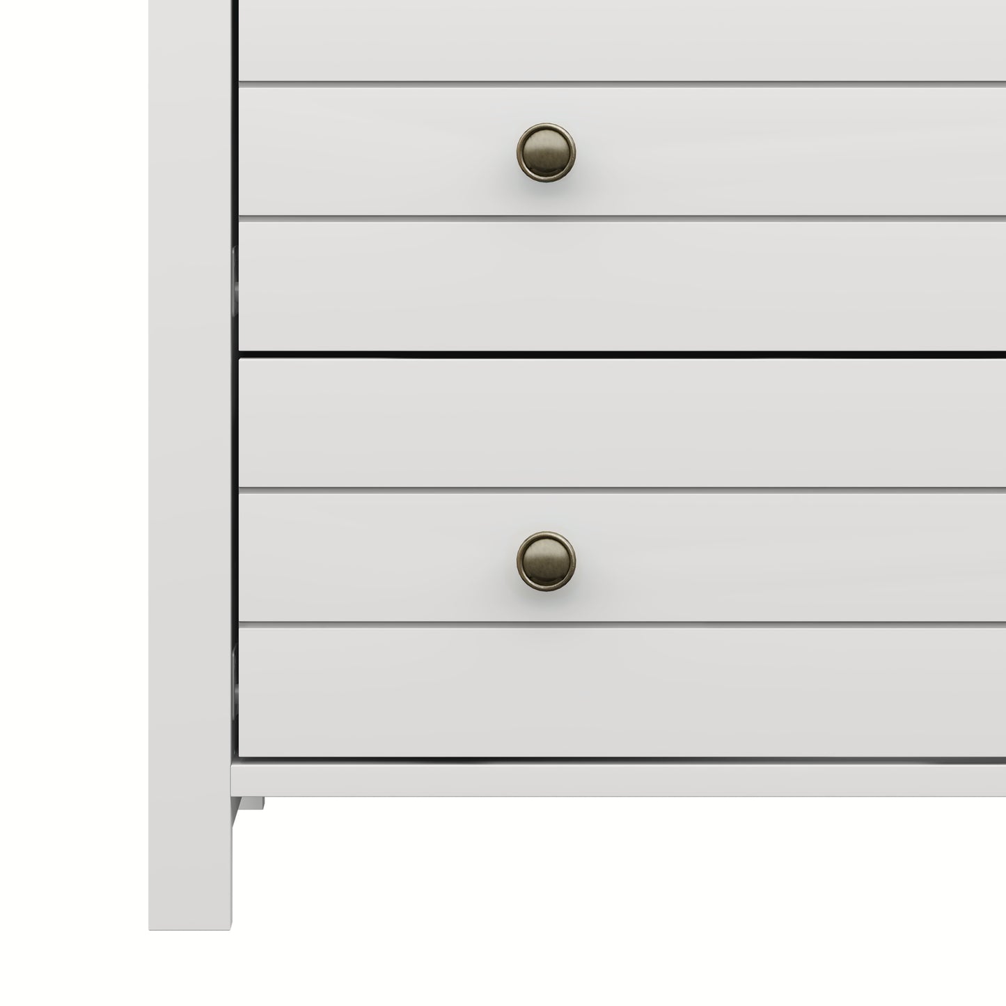 Living Essentials by Hillsdale Harmony Wood 4 Drawer Chest, Matte White