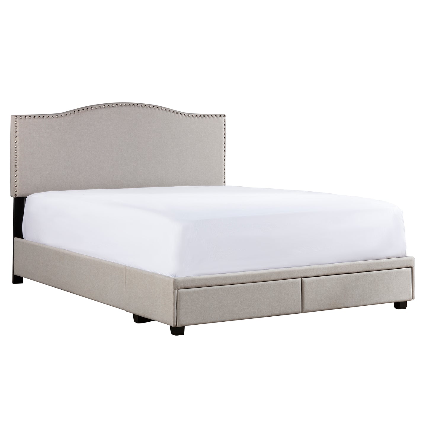 Hillsdale Furniture Kiley King Upholstered Adjustable Storage Bed, Fog