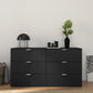 Hillsdale Living Essentials Delmar Wood 6 Drawer Dresser, Matte Black