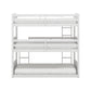 Living Essentials by Hillsdale Alexis Wood Arch Triple Twin Bunk Bed, White