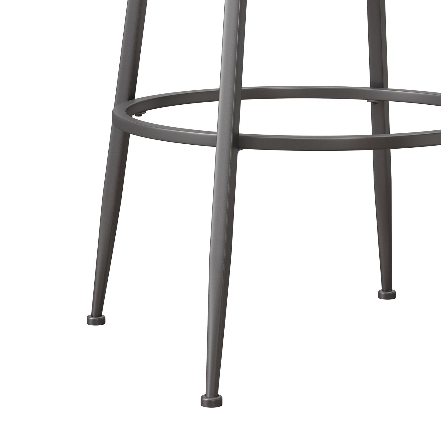 Hillsdale Furniture Baltimore Metal and Upholstered Swivel Bar Height Stool, Charcoal