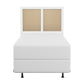 Hillsdale Furniture Serena Wood and Cane Panel Twin Headboard with Frame, White