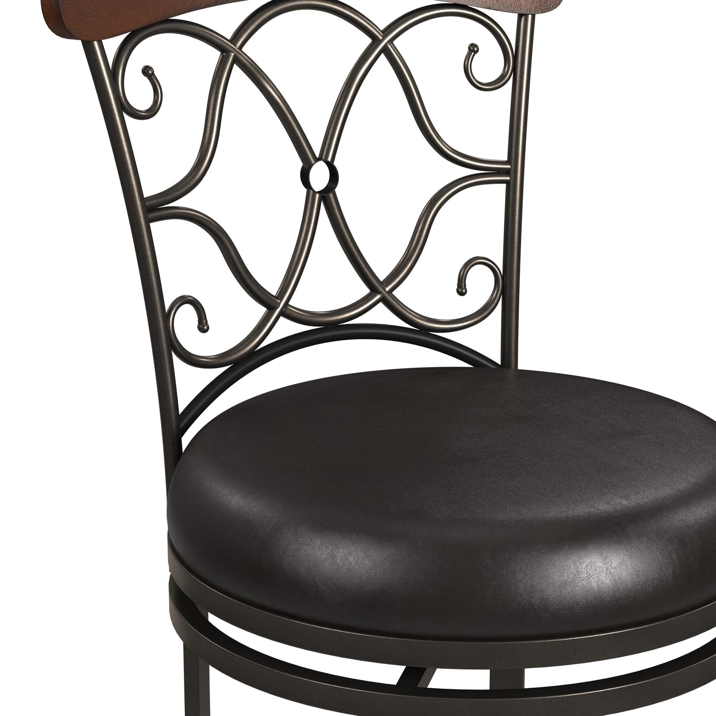 Hillsdale Furniture Dundee Commercial Grade Metal Counter Height Swivel Stool, Dark Coffee