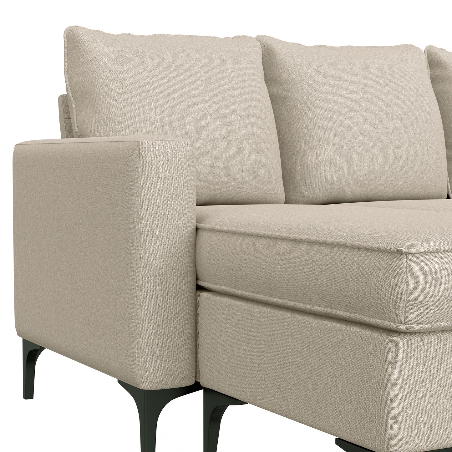 Hillsdale Furniture Alamay Upholstered Reversable Sectional Chaise, Oatmeal