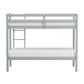 Hillsdale Kids and Teen Caspian Twin Over Twin Bunk Bed, Gray