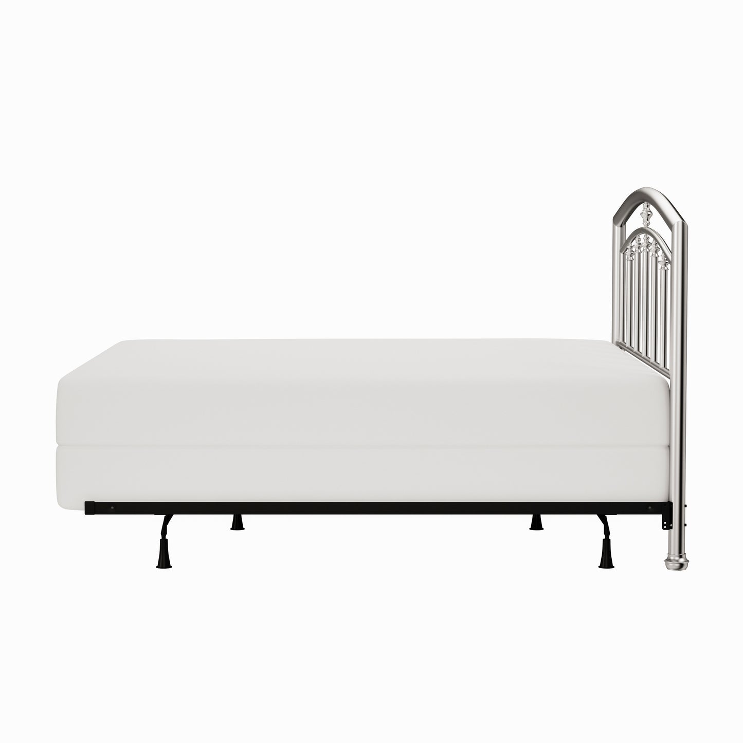 Hillsdale Furniture Claudia King Metal Headboard with Frame, Matte Nickel