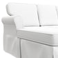 Hillsdale Furniture Faywood Upholstered Reversible Chaise Sectional, Snow White