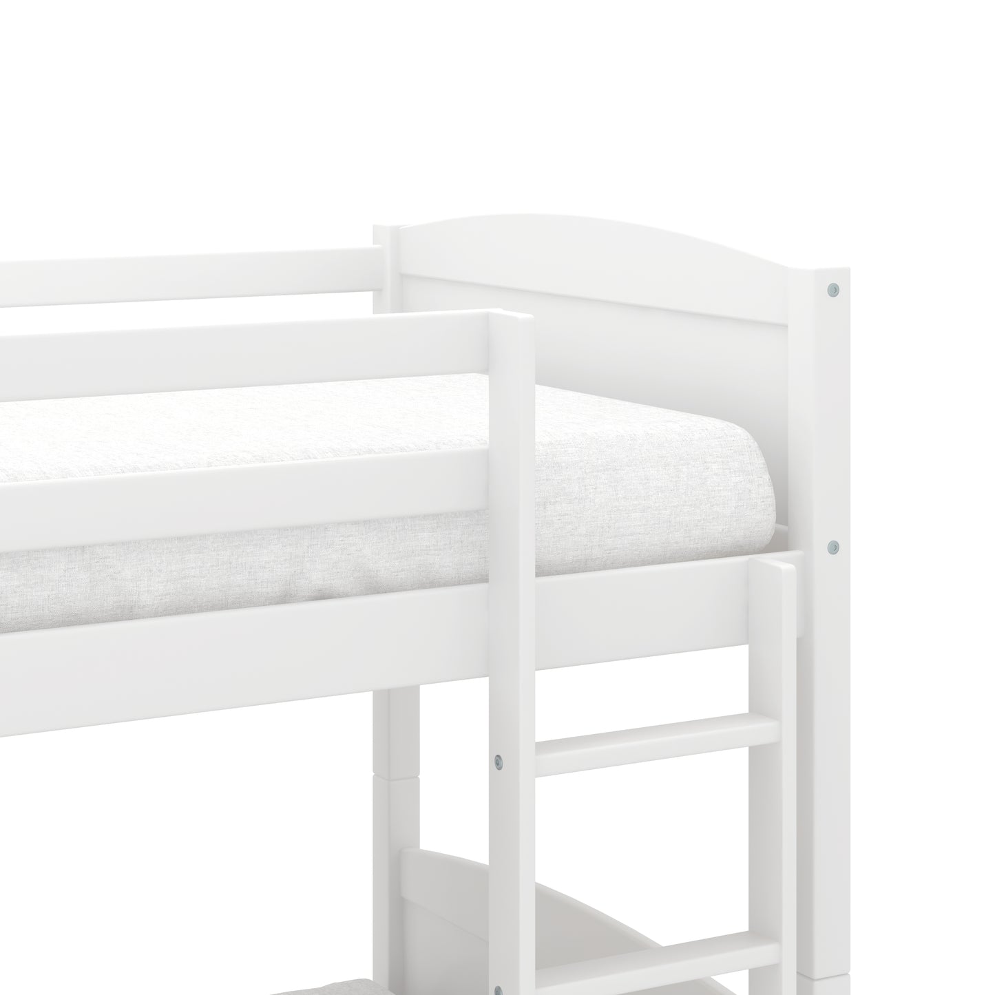 Living Essentials by Hillsdale Alexis Wood Arch Twin Over Twin Bunk Bed, White