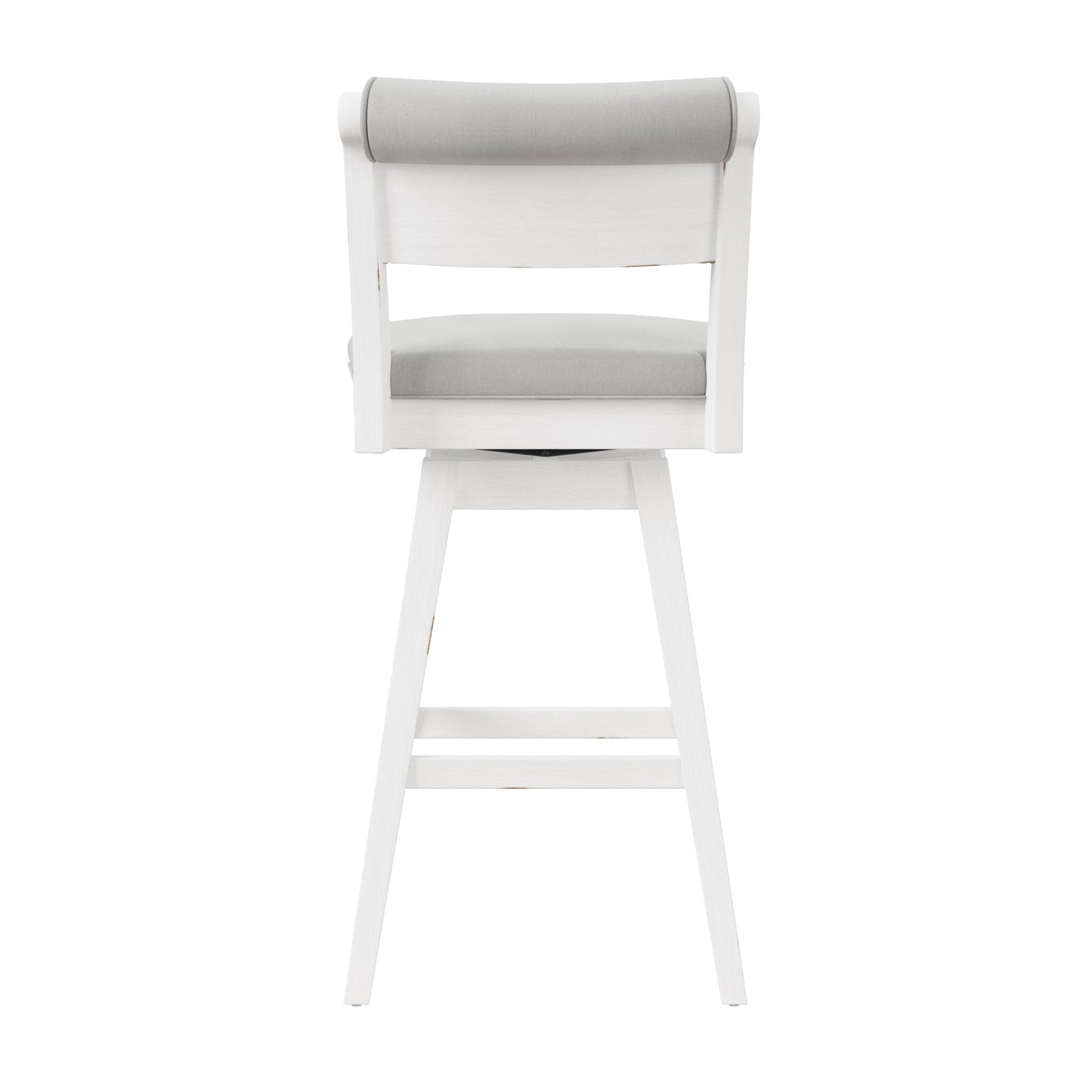 Hillsdale Furniture Clarion Wood and Upholstered Bar Height Swivel Stool, Sea White