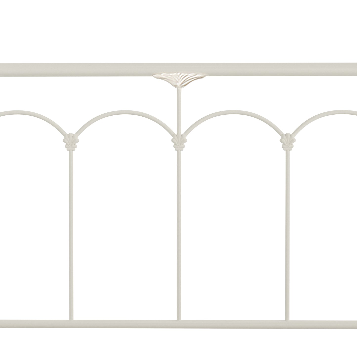 Hillsdale Furniture Jocelyn King Metal Headboard with Frame, Textured White