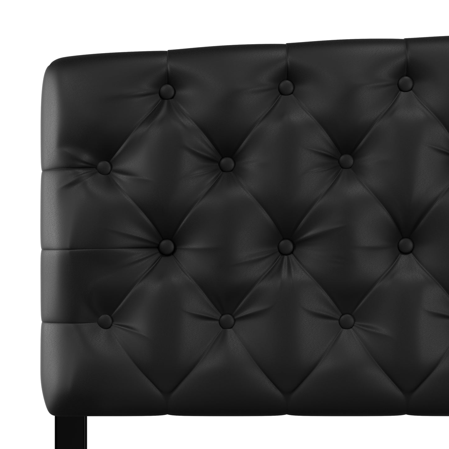 Hillsdale Furniture Hawthorne King/Cal King Upholstered Headboard, Black Faux Leather