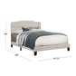 Hillsdale Furniture Nicole Queen Upholstered Bed, Fog