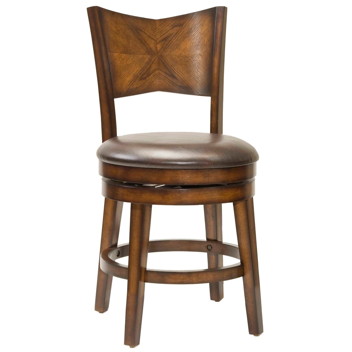 Hillsdale Furniture Jenkins Wood Counter Height Swivel Stool, Rustic Oak