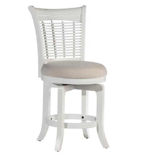 Hillsdale Furniture Bayberry Wood Counter Height Swivel Stool, White
